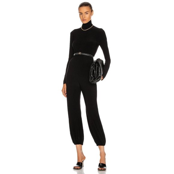 Norma Kamali Pants - Norma Kamali Turtle Jog Jumpsuit in Black Medium New Womens Dressy Catsuit